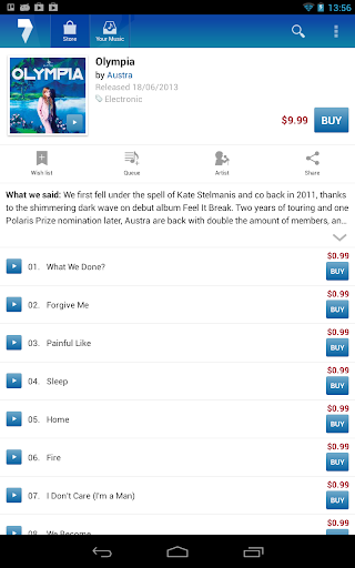 7digital Music Store - Image screenshot of android app