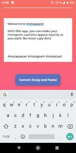 instaspacer - adding line-breaks to Instagram - عکس برنامه موبایلی اندروید