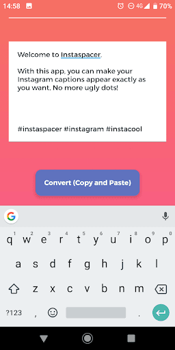 instaspacer - adding line-breaks to Instagram - عکس برنامه موبایلی اندروید