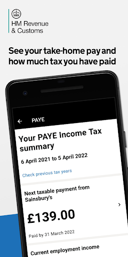 HMRC - Image screenshot of android app