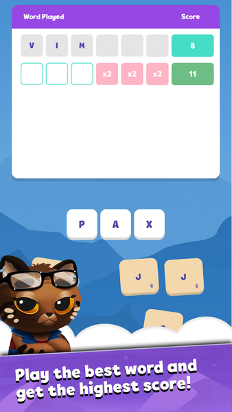 Word Cats! - Offline Word Game - Gameplay image of android game