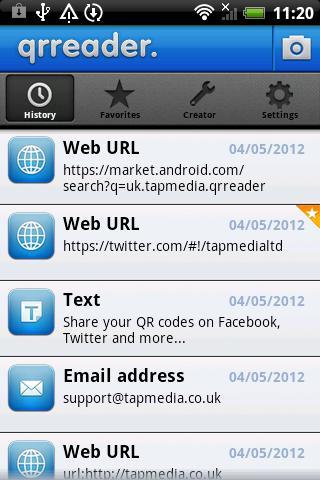 QR Reader for Android - عکس برنامه موبایلی اندروید