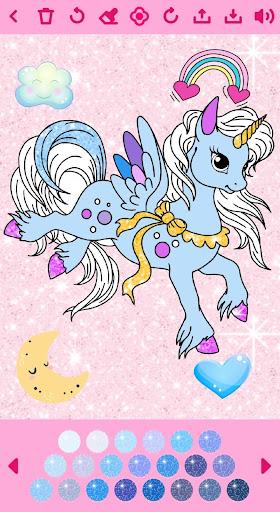 Unicorn Coloring Book - Gameplay image of android game