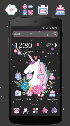 Unicorn Cartoon Theme - عکس برنامه موبایلی اندروید