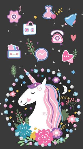Unicorn Cartoon Theme - Image screenshot of android app