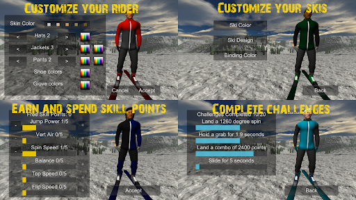Ski Freestyle Mountain - Gameplay image of android game