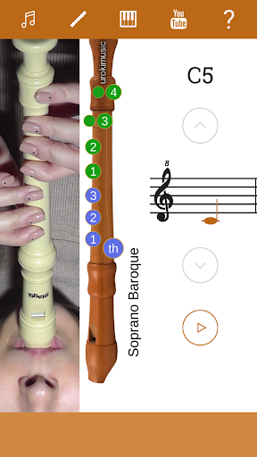 Recorder Fingering Chart - Image screenshot of android app