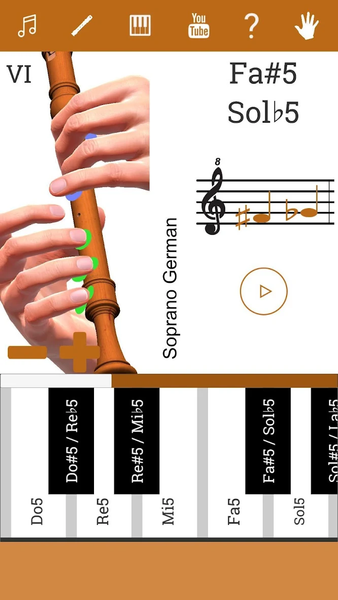 ۳D Recorder Fingering Chart - عکس برنامه موبایلی اندروید