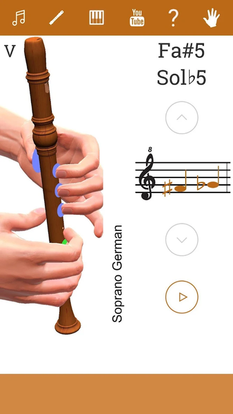 3D Recorder Fingering Chart - Image screenshot of android app