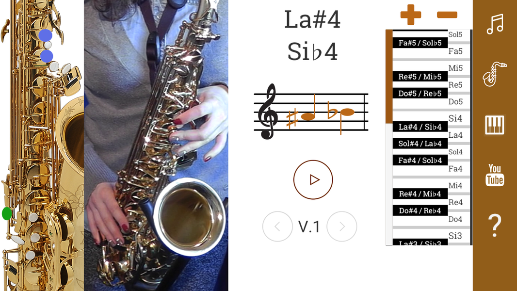 2D Saxophone Fingering Chart - Image screenshot of android app