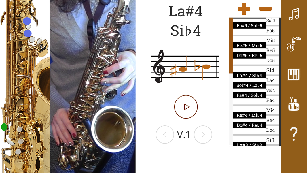 2D Saxophone Fingering Chart - Image screenshot of android app