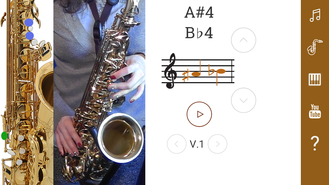 2D Saxophone Fingering Chart - Image screenshot of android app