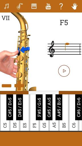 3D Saxophone Fingering Chart - Image screenshot of android app
