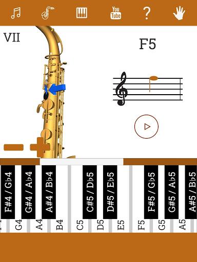 3D Saxophone Fingering Chart - Image screenshot of android app