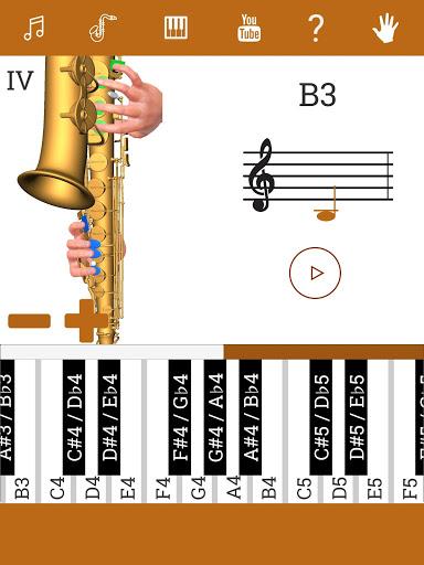 3D Saxophone Fingering Chart - Image screenshot of android app
