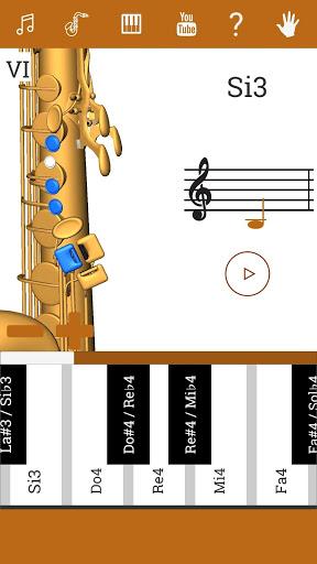 3D Saxophone Fingering Chart - Image screenshot of android app