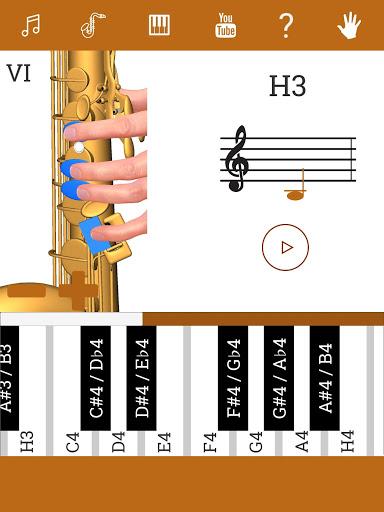 3D Saxophone Fingering Chart - Image screenshot of android app