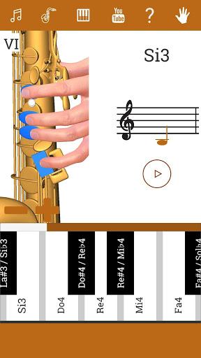 3D Saxophone Fingering Chart - Image screenshot of android app