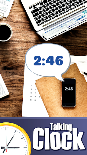 Talking clock in English - عکس برنامه موبایلی اندروید