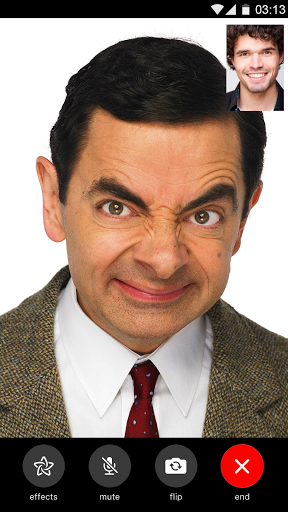 Video call from Mr Bean joke - Image screenshot of android app