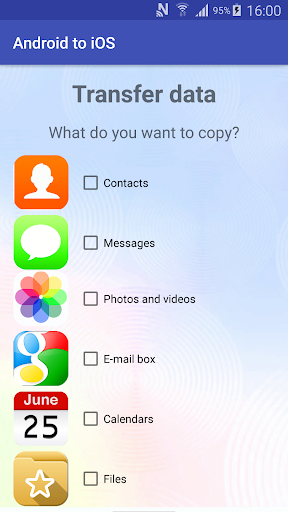 Transfer from Android to iOS - عکس برنامه موبایلی اندروید