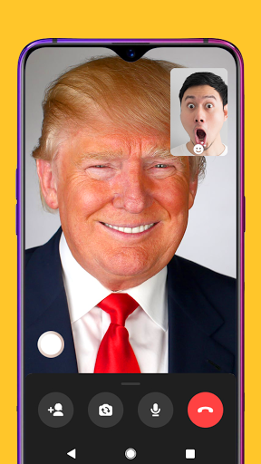 Call from Trump prank - Image screenshot of android app