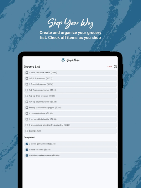 Simple Recipe: Recipe Saver - عکس برنامه موبایلی اندروید