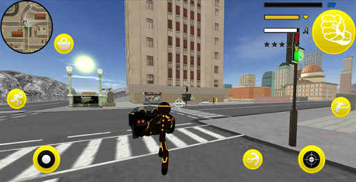 Amazing Neon Iron Stickman Rope Hero Gangstar City - عکس بازی موبایلی اندروید