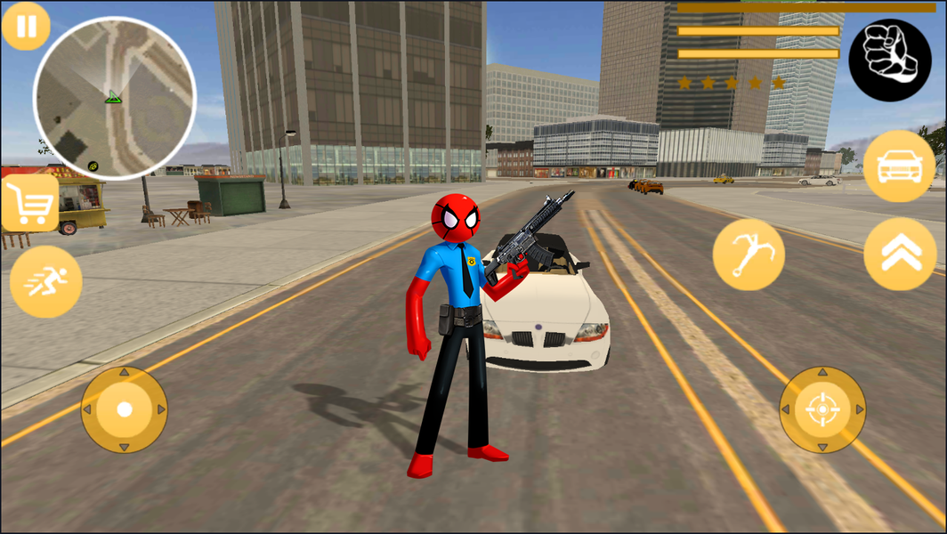 US Spider Police Stickman Rope Hero Strange Vegas - عکس بازی موبایلی اندروید
