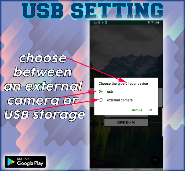 USB SETTINGS - عکس برنامه موبایلی اندروید