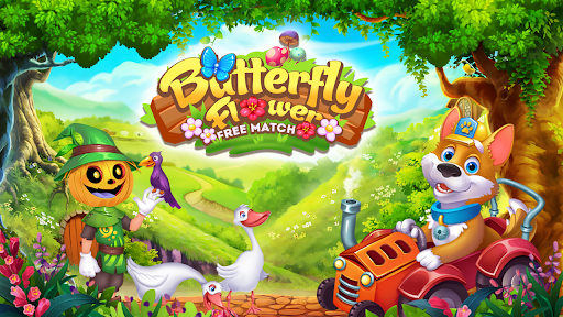Butterfly Flower Free Match - Gameplay image of android game