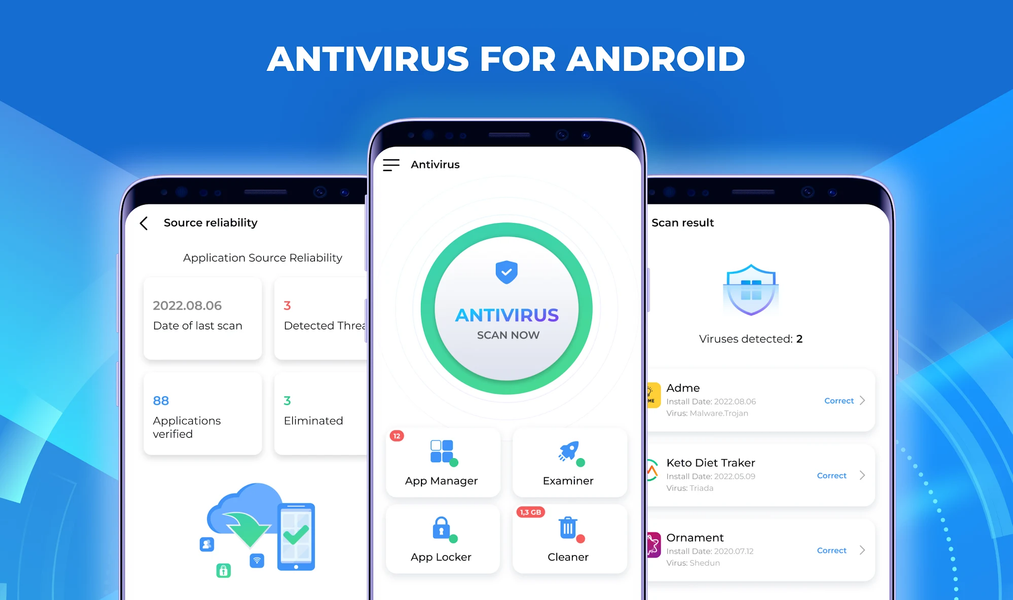 Antivirus: scan, clean - Vaku - عکس برنامه موبایلی اندروید