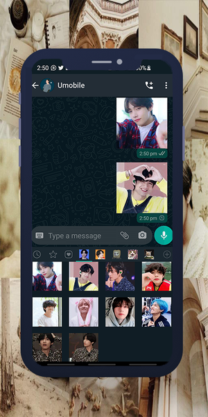 V BTS Animated WASticker - Image screenshot of android app