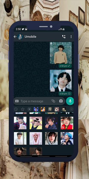 V BTS Animated WASticker - Image screenshot of android app