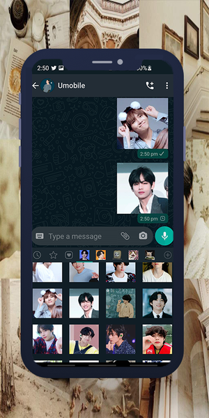V BTS Animated WASticker - Image screenshot of android app