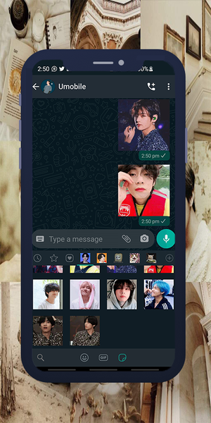 V BTS Animated WASticker - Image screenshot of android app