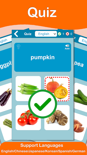 Vegetables Cards (Learn Languages) - Image screenshot of android app