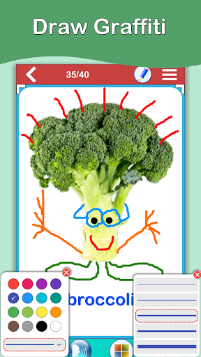Vegetables Cards (Learn Languages) - Image screenshot of android app