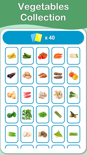 Vegetables Cards (Learn Languages) - عکس برنامه موبایلی اندروید