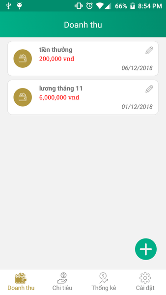 Personal expenses - Image screenshot of android app