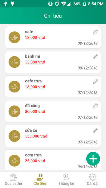 Personal expenses - Image screenshot of android app