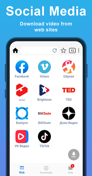 Video Downloader — all in one - عکس برنامه موبایلی اندروید