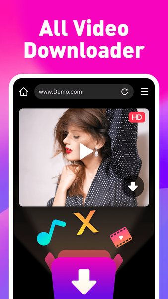 Downloader for IG, FB, TK, X - عکس برنامه موبایلی اندروید