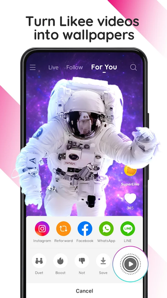 Likee Wallpaper - Image screenshot of android app