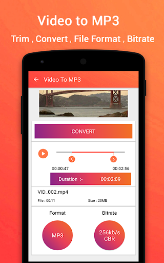 Video to MP3 - Trim & Convert - Image screenshot of android app