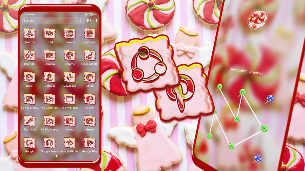 Pink Sweet Candy Theme - Image screenshot of android app