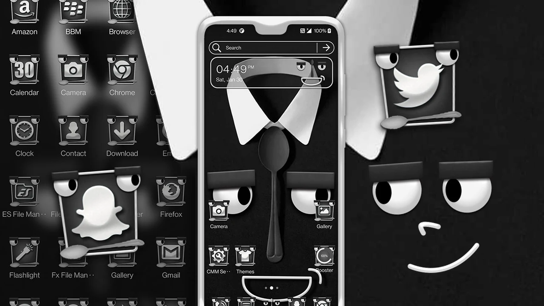 Spoon Tie Face Theme - Image screenshot of android app