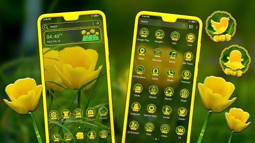 Yellow Tulip Theme - Image screenshot of android app