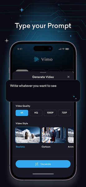 Vimo: AI Video Generator - عکس برنامه موبایلی اندروید