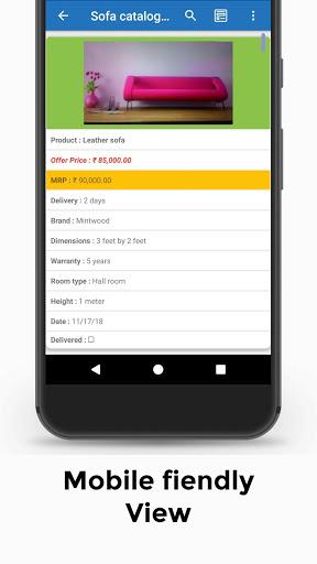 Table Notes - Mobile Excel - Image screenshot of android app